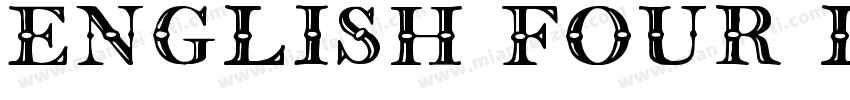 English four line字体转换